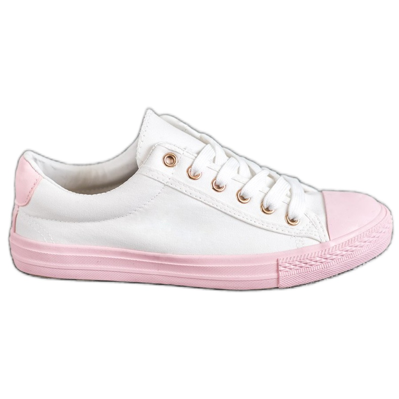 EXQUILY Scarpe da ginnastica colorate bianca