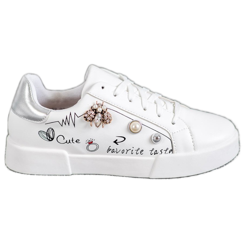 Bestelle Scarpe sportive con ornamenti bianca