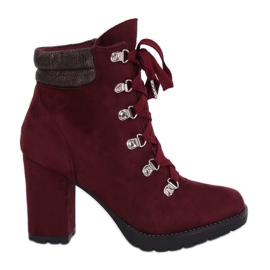 Stivali in legno bordeaux 8992 Wine Red rosso
