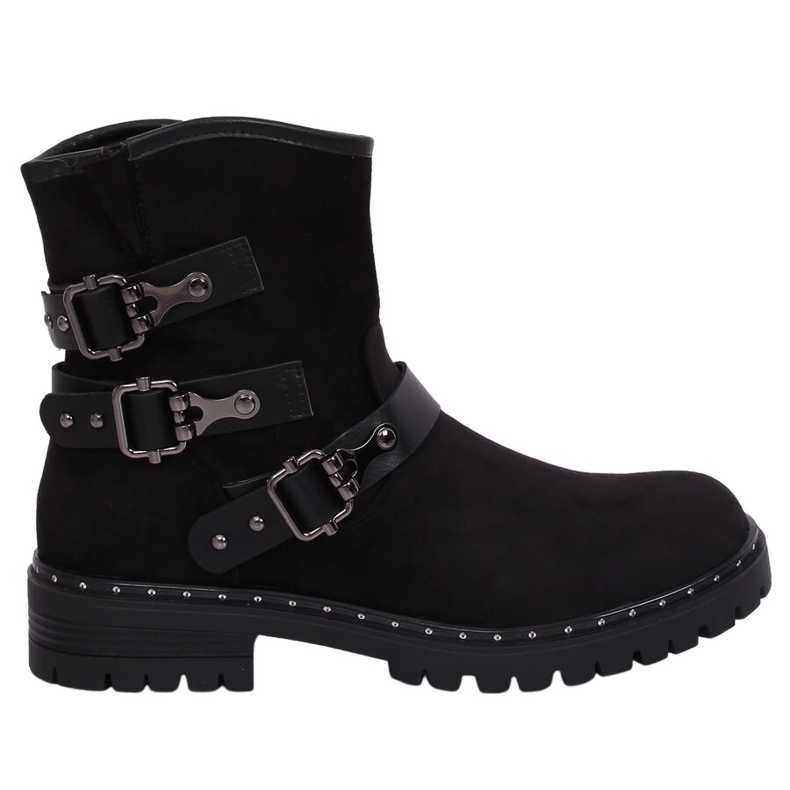 Stivali neri piatti da donna neri BH5502 Black nero