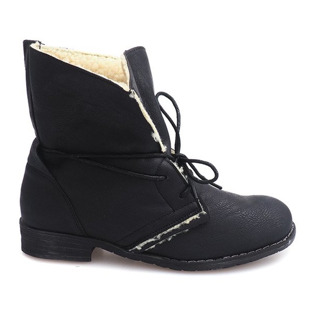 Stivali Stringati Con Pelliccia 8848 Nero