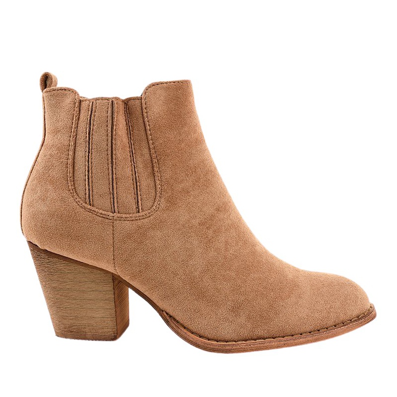 Stivali in camoscio beige sul post SA-3338