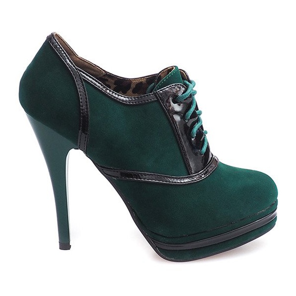 Stivali eleganti su un tacco alto KA5513 Verde