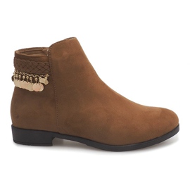 Stivali in pelle scamosciata LL113 cammello marrone