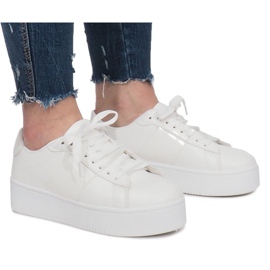 Sneakers bianche sulla piattaforma Livet De Lux bianco