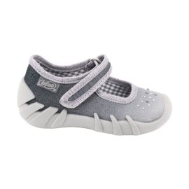 Scarpe per bambini Befado 109P185 d'argento grigio