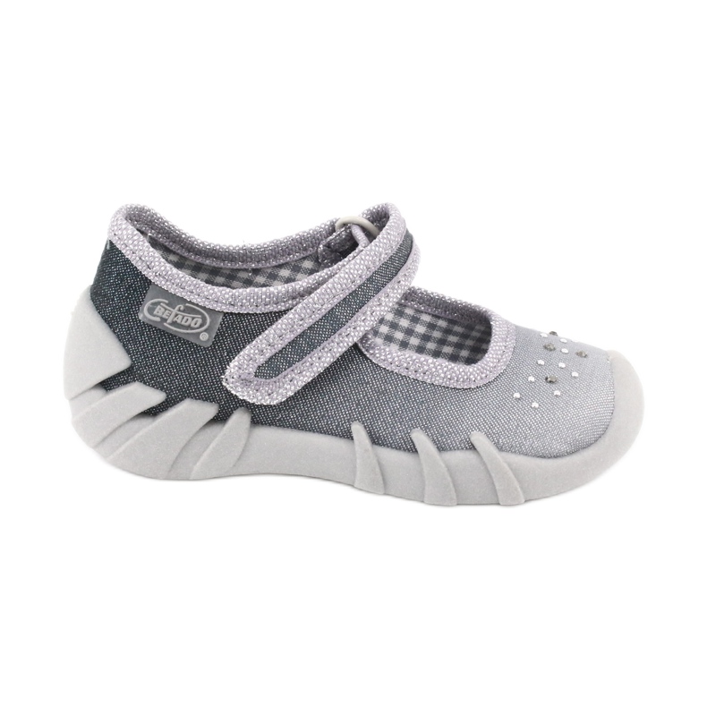 Scarpe per bambini Befado 109P185 d'argento grigio