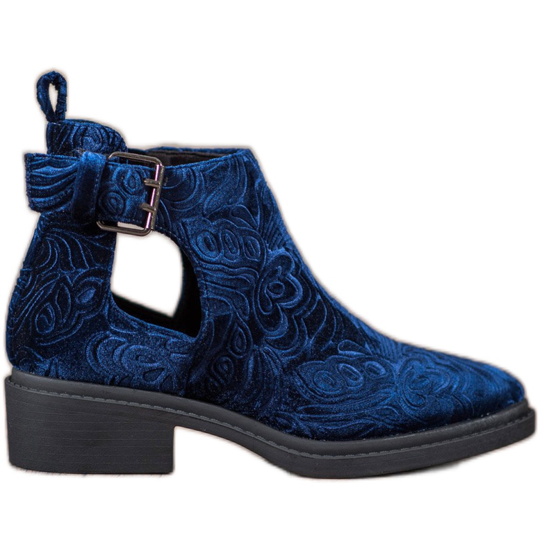Corina Stivali di velluto nero blu