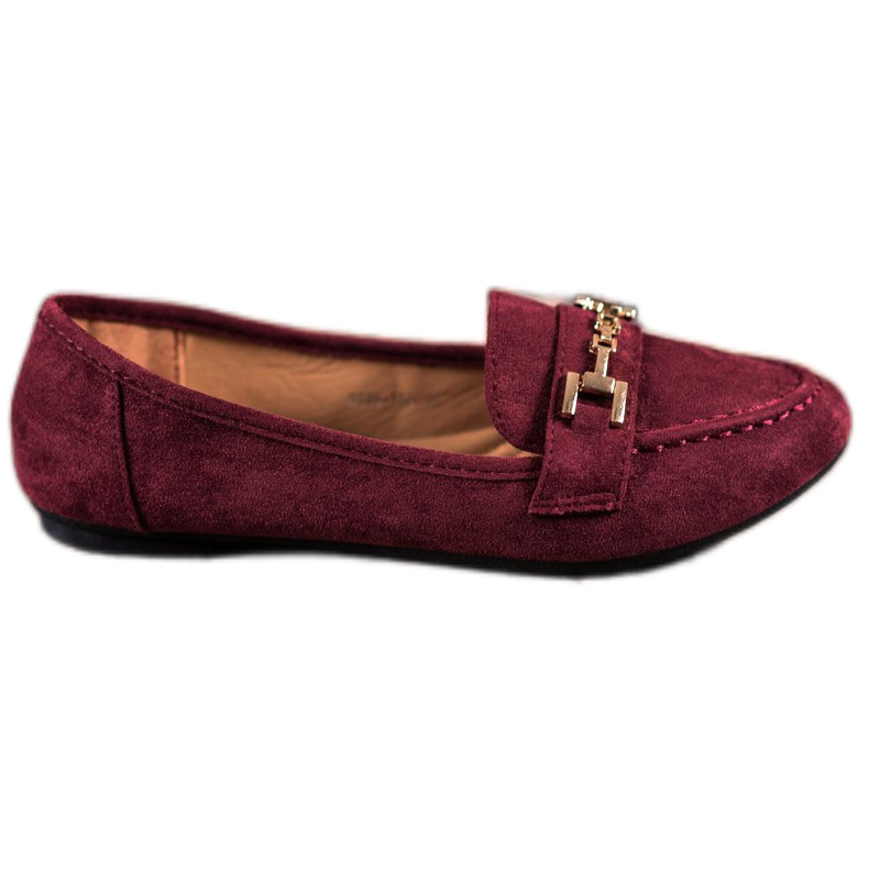 Abloom Signori in pelle scamosciata con ornamento rosso