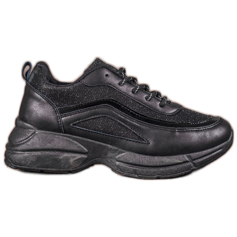 SHELOVET Scarpe sportive lucide nero