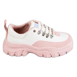 SHELOVET Scarpe sportive stringate rosa