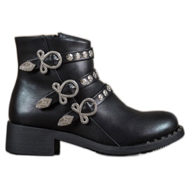 Forever Folie Stivali Con Borchie nero