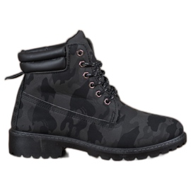 Marquiz Trappers con lacci Moro nero grigio