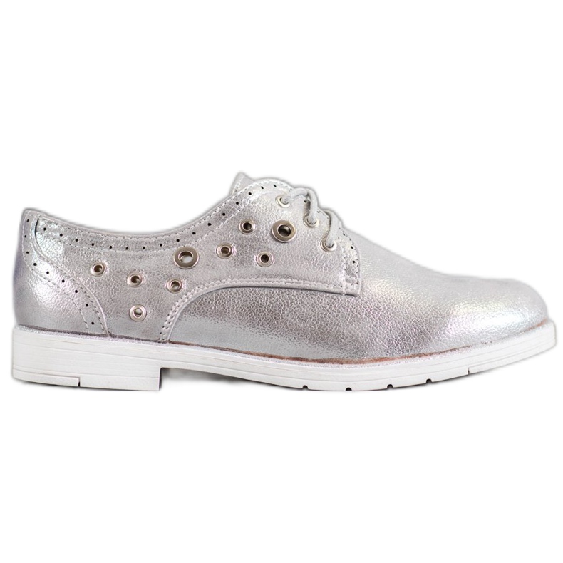 SHELOVET Scarpe annodate con ecopelle grigio