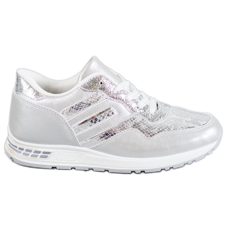SHELOVET Sneakers con stampa serpente grigio