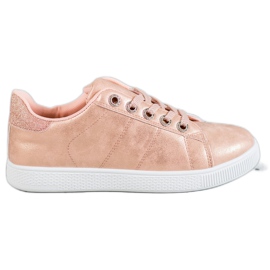 SHELOVET Sneakers Con Glitter rosa