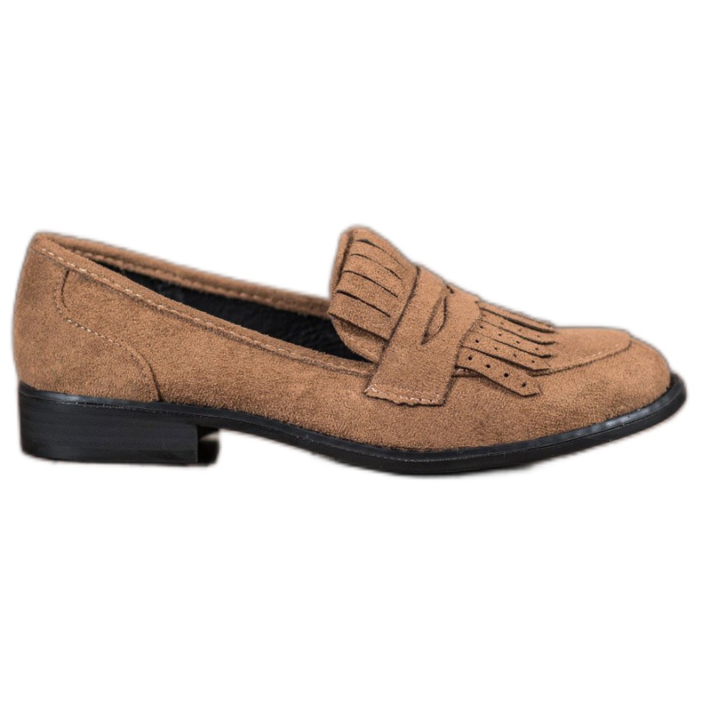 SHELOVET Mocassini con frange marrone