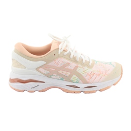 Scarpe da corsa Asics gel Kayano 24 Lite Show W T8A9N-0101 bianco marrone arancia verde