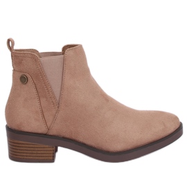 Stivaletti Chelsea beige da donna 8B978 Khaki