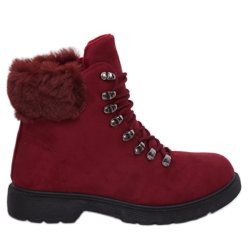 Scarpe da donna bordeaux Y260-9 Rosse rosso