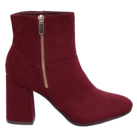 Stivali con tacco alto, bordeaux 7759 Burdeos rosso