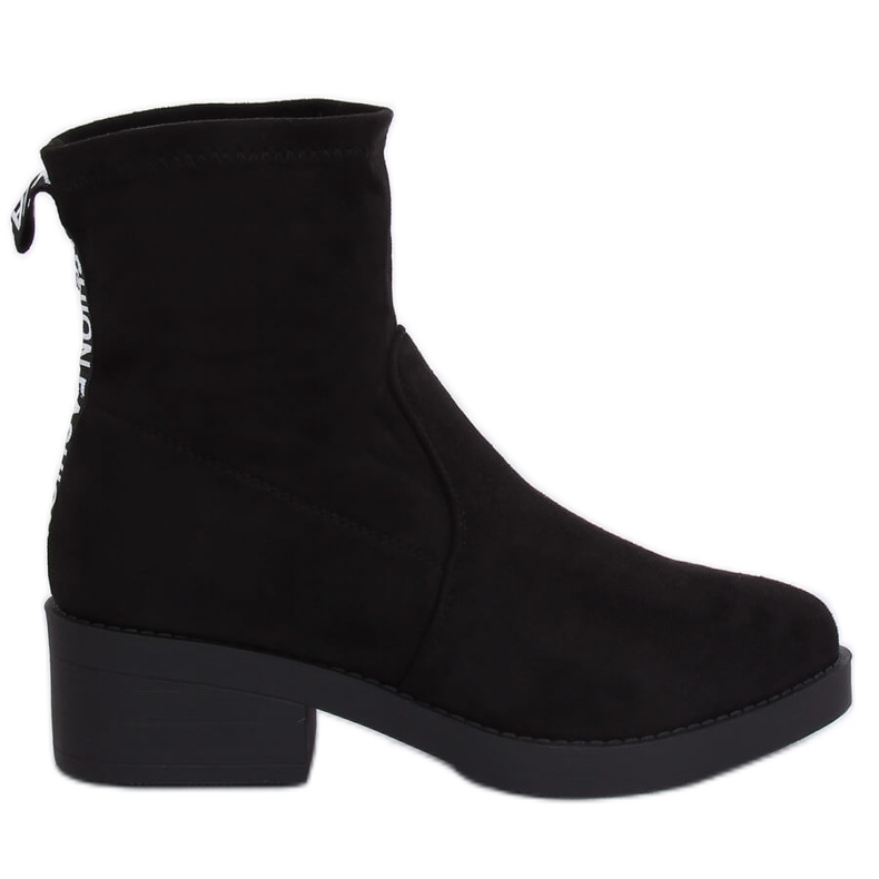 Stivali neri con tacco basso W868 Black nero