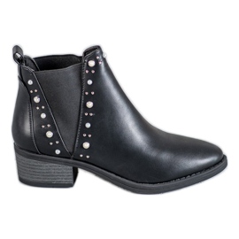 Coco Perla Stivali Con Perle nero