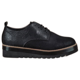 SHELOVET Scarpe sulla piattaforma con stampa serpente nero