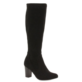 Stivali da donna neri con camoscio Caprice 25502-27 044 nero