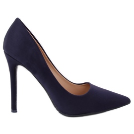 Décolleté con tacco blu navy 4014 DK.BLUE