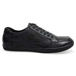 Scarpe stringate in pelle LJ19 Nero