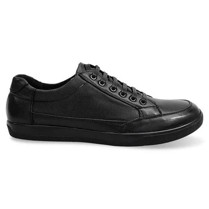 Scarpe stringate in pelle LJ19 Nero