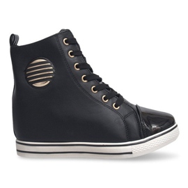 Sneakers alla moda B118 nere nero