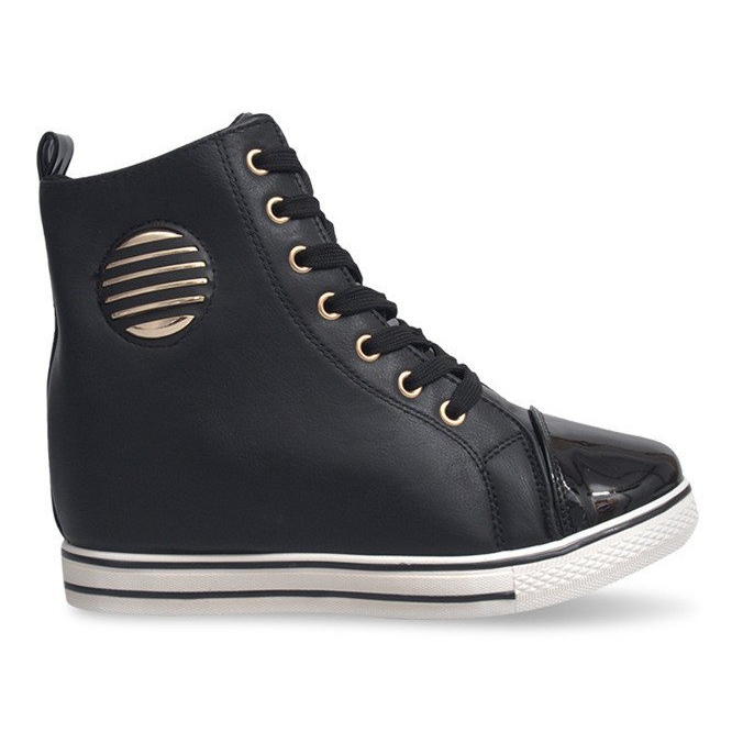 Sneakers alla moda B118 nere nero