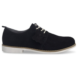 Scarpe stringate in pelle LJ12 nere nero