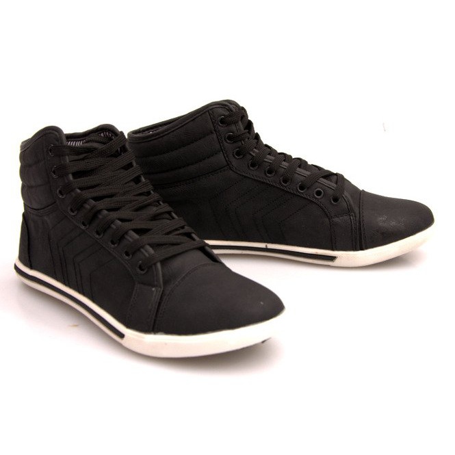 Sneakers Alte Alla Moda 012M Nere nero