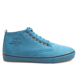 Sneakers alte alla moda Y007 Sky Blue