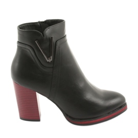 Stivali neri Sergio Leone 537 nero rosso