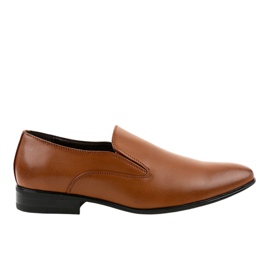 Scarpe basse eleganti marroni 6-317 mocassini marrone