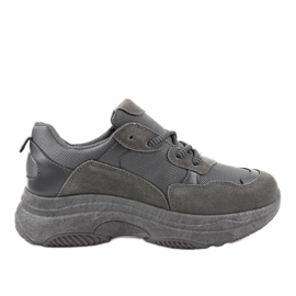 Scarpe sportive da donna alla moda grigie R267 grigio