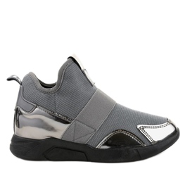 Scarpe sportive grigie con elastico SJ1836-3 grigio