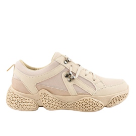 Scarpe sportive da donna alla moda beige BD-5