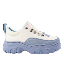 Scarpe sportive da donna bianche e blu PF5329 bianca