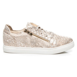 Vices Sneakers alla moda dorate d'oro