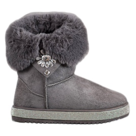 SHELOVET Doposci con Cubic Zirconia grigio