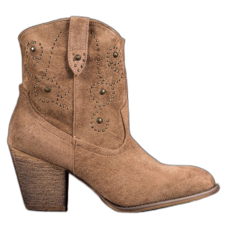 Small Swan Stivali da cowboy con il tacco alto marrone