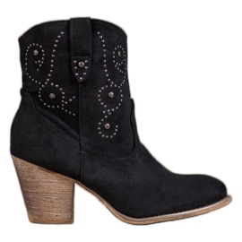 Small Swan Stivali da cowboy con il tacco alto nero