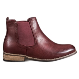 SDS Stivaletti Chelsea bordeaux rosso