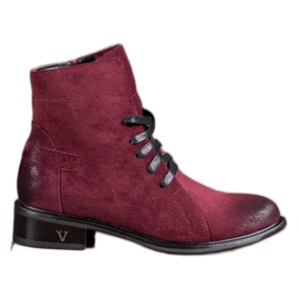 VINCEZA stivali scamosciati rosso
