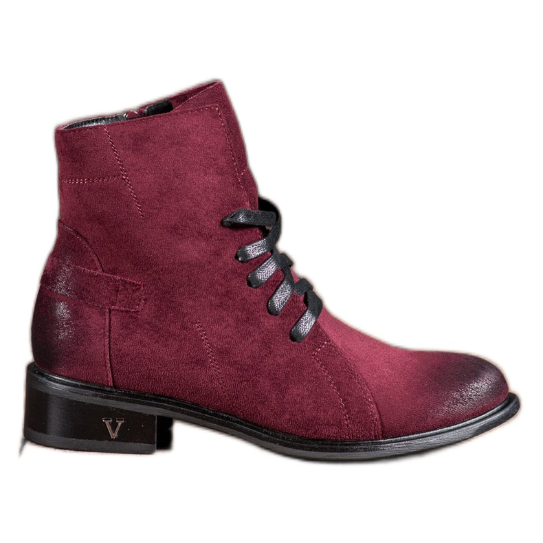 VINCEZA stivali scamosciati rosso